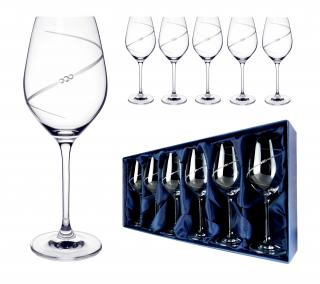 Silhouette - skleničky na víno se Swarovski® Elements | sada 6 sklenic