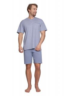 Pánské pohodlné krátké pyžamo 170862 Velikost: XXL-56, Barva: 209 šedomodrá