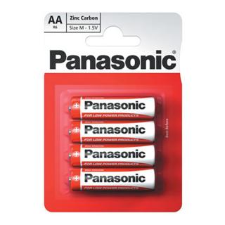 Baterie zinkouhlíková, AA, 1.5V, Panasonic, blistr, 4-pack