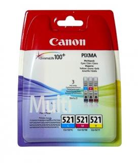Canon CLI-521 CMY (cyan, magenta, yellow) 2934B010 originální Multipack  3x9ml