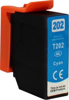 Epson 202XL (T202XL,C13T02H24010) azurová kompatibilní inkoustová náplň