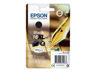 Epson T1631 - Originální černá inkoustová kazeta 16XL ( C13T16314012 ) Black 12,9ml 500 stran  Originální černá inkoustová kazeta pro Epson T1631…