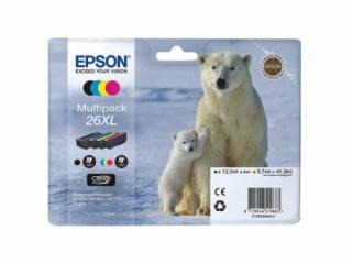 Epson T2636 - originální velkokapacitní XL sada 4ks inkoustových kazet (černá, azurová, purpurová, žlutá) 12,2ml + 3x9,7ml  Epson T2636 - originální…