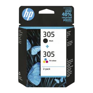 HP 305 2-pack originální sada kazet, černá + barevná HP 6ZD17AE