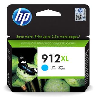 HP 912XL originální inkoustová kazeta azurová 3YL81AE , 825 stran