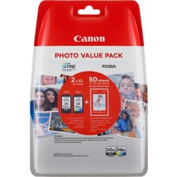 Originální Canon PG-545XL + CL-546XL + 50 x Photo Paper GP-501, 8286B006 - originální (Multipack Černá/Barevná)