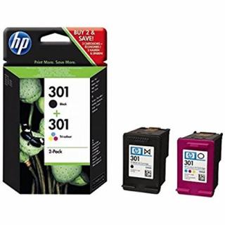 Originální inkoustová kazeta HP 301 black (190 stran) + HP 301 Tri-colour (165 stran) N9J72AE 2-Pack