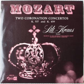 Mozart, The Amsterdam Philharmonic Society, Lili Kraus Conducted By Gianfranco Rivoli ‎– Two Coronation Concertos K.537 And K.459
