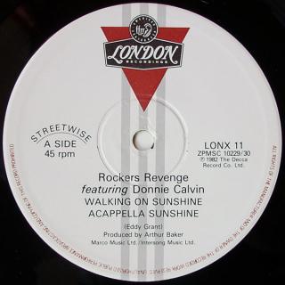 Rockers Revenge Featuring Donnie Calvin ‎– Walking On Sunshine
