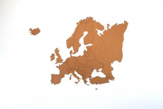 Samolepicí korková mapa Evropy Doplňky: Mapa Evropy bez doplňků