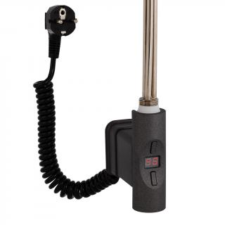 Elektrická topná tyč s regulací Home Plus 300W Barva: Tmavý matný antracit, Tvar profilu: O-profil