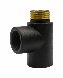 T-kus pro připojení topné tyče Barva: Matná černá