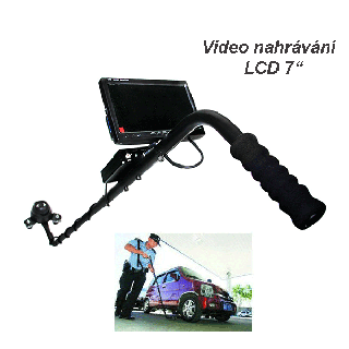 Inspekční kamera pod vozidlo s nahráváním-420TVL,7 LCD,IR noční