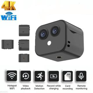 Wi-Fi IP duální mini kamera 4K -noční vidění -170° úhel vidění-s magnetickým držákem