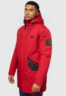 Zimní kabát / pánská zimní dlouhá bunda Ragaan Stone Harbour - CHILLI RED Velikost: XL