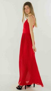 dlouhé plisované šaty Barva: červená