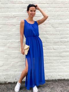 dlouhé šaty Amber Barva: Modrá