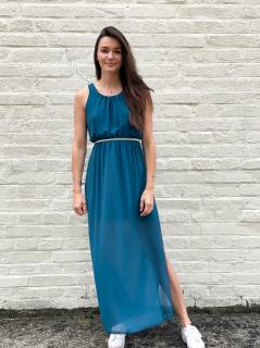 dlouhé šaty Amber Barva: petrolejová