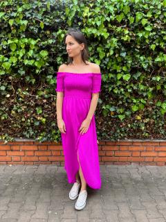 dlouhé šaty Andrea Barva: fialová - švestková