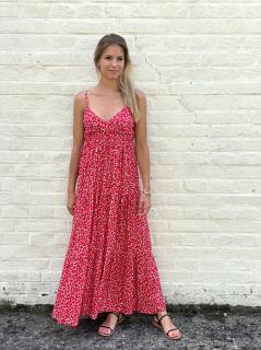 dlouhé šaty Bella Barva: červená