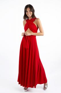 dlouhé šaty multi Barva: červená