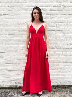dlouhé šaty Olivia Barva: červená