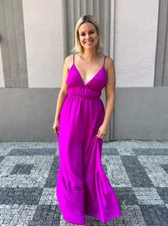 dlouhé šaty Rachel Barva: fialová - švestková
