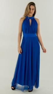 dlouhé tylové šaty Adriana Barva: Modrá
