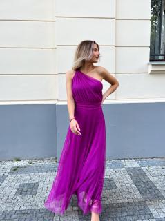 dlouhé tylové šaty Alex Barva: fialová - švestková