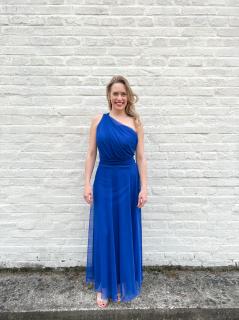 dlouhé tylové šaty Alex Barva: Modrá