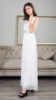 dlouhé tylové šaty Ella Barva: Bílá