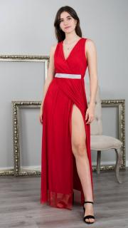 dlouhé tylové šaty Ella Barva: červená
