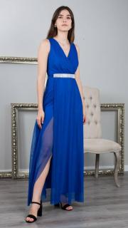 dlouhé tylové šaty Ella Barva: Modrá