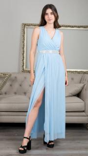 dlouhé tylové šaty Ella Barva: světle modrá