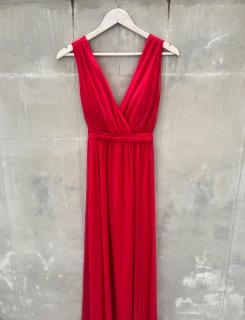 dlouhé tylové šaty Karol Barva: červená