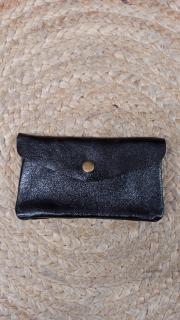 kožená peněženka velká Barva: černá - lesklá