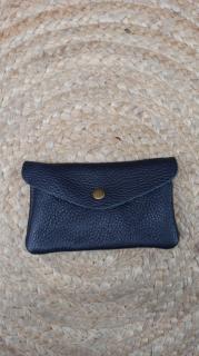 kožená peněženka velká Barva: tmavě modrá