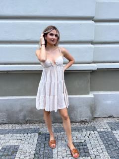 krátké šaty Silvi Barva: béžová
