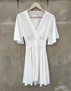krátké šaty Stella Barva: Bílá