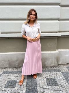 plisovaná sukně Claire Barva: růžová