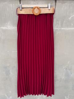plisovaná sukně Claire Barva: vínová