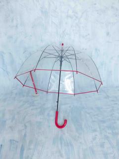 průhledný deštník Barva: tmavá růžová