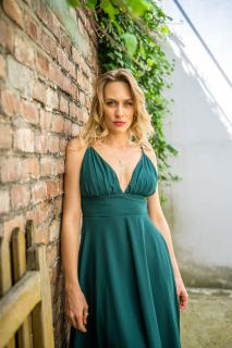 šaty Irina Barva: lahvově zelená, Velikost: L