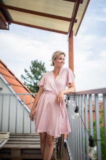 šaty Vanda Barva: růžová-pudrová