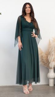 tylové šaty Eleanor Barva: lahvová zelená