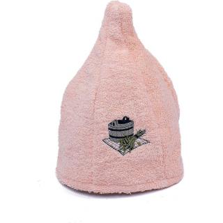 Čepice do sauny, růžová, 100% bavlna