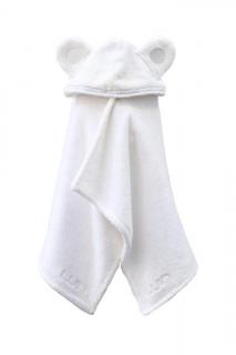 Dětská osuška do sauny či pelerína s kapucí, 100% bavlna, 0-5 let Barva: Bílá