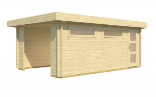 Dřevěná zahradní garáž Canberra 540 x 360 cm, 44 mm
