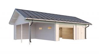Dřevěná zahradní garáž Maranello 1025x577 cm, 70 mm