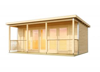 Dřevěný zahradní domek Liverpool 2, 550 x 300 cm, 44 mm